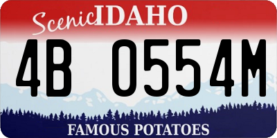 ID license plate 4B0554M