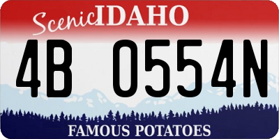 ID license plate 4B0554N