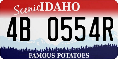 ID license plate 4B0554R