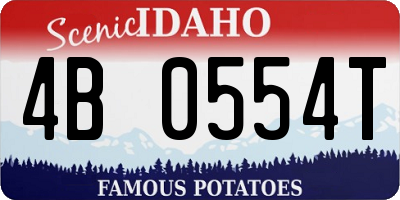 ID license plate 4B0554T