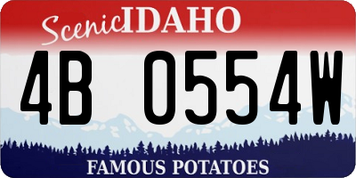 ID license plate 4B0554W