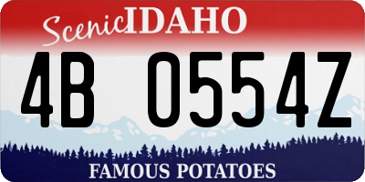 ID license plate 4B0554Z