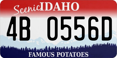 ID license plate 4B0556D