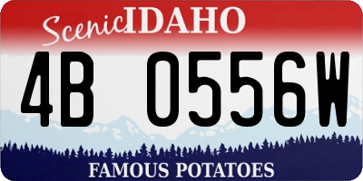 ID license plate 4B0556W