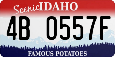 ID license plate 4B0557F