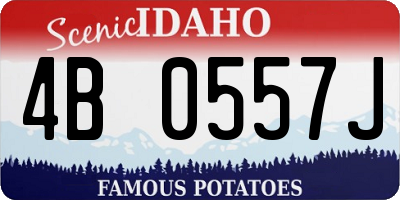 ID license plate 4B0557J