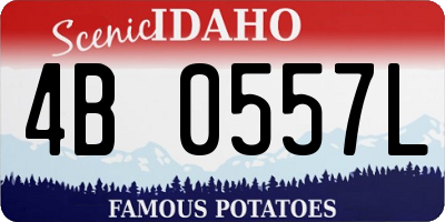 ID license plate 4B0557L