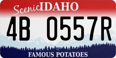 ID license plate 4B0557R
