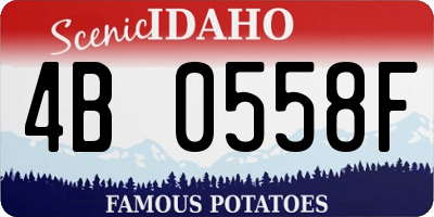 ID license plate 4B0558F