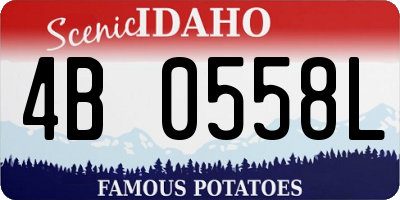 ID license plate 4B0558L
