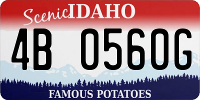 ID license plate 4B0560G