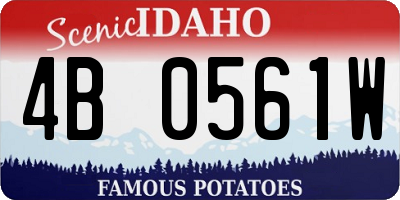 ID license plate 4B0561W