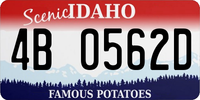 ID license plate 4B0562D