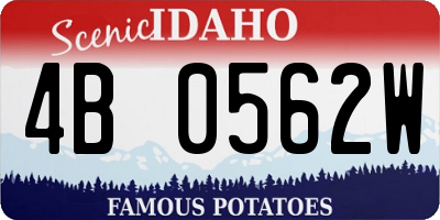 ID license plate 4B0562W