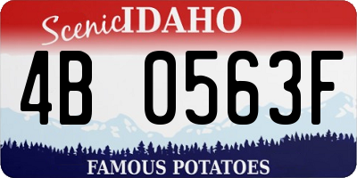 ID license plate 4B0563F