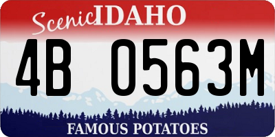 ID license plate 4B0563M