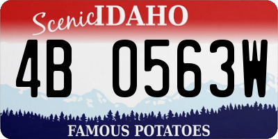 ID license plate 4B0563W