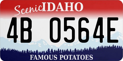 ID license plate 4B0564E