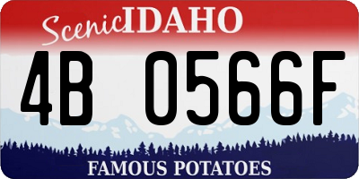 ID license plate 4B0566F