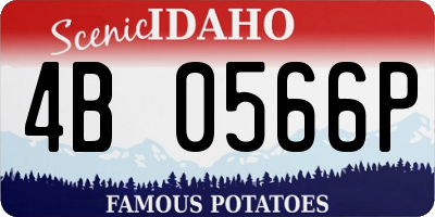 ID license plate 4B0566P