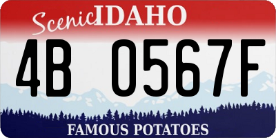 ID license plate 4B0567F