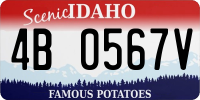ID license plate 4B0567V