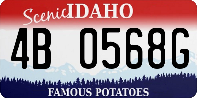 ID license plate 4B0568G