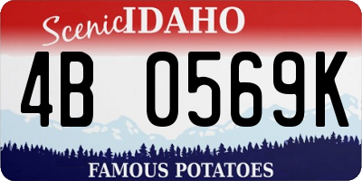 ID license plate 4B0569K