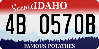 ID license plate 4B0570B