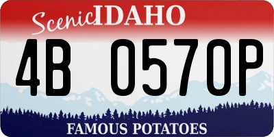 ID license plate 4B0570P