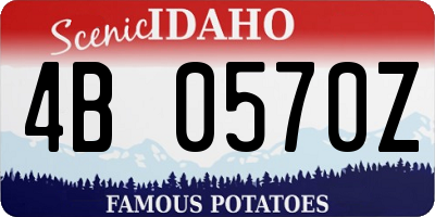 ID license plate 4B0570Z