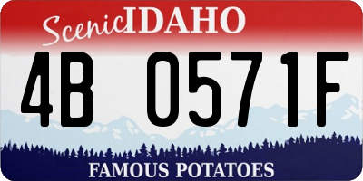 ID license plate 4B0571F