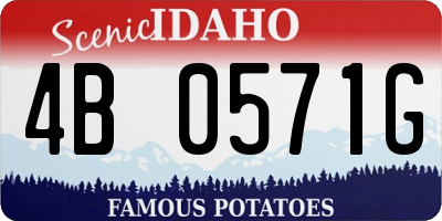 ID license plate 4B0571G