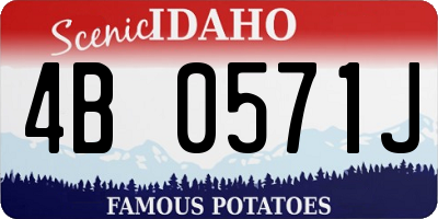ID license plate 4B0571J
