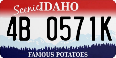 ID license plate 4B0571K