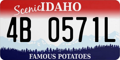 ID license plate 4B0571L