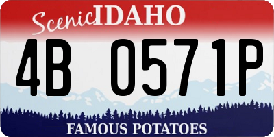 ID license plate 4B0571P