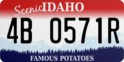 ID license plate 4B0571R