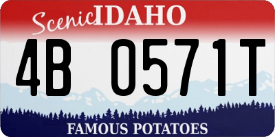 ID license plate 4B0571T