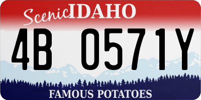 ID license plate 4B0571Y