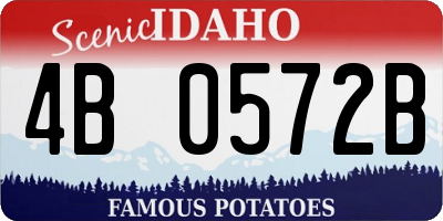 ID license plate 4B0572B