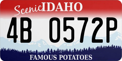 ID license plate 4B0572P