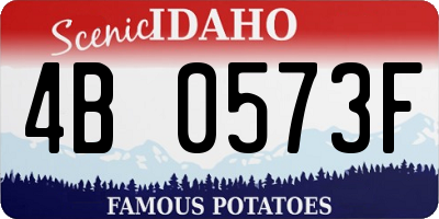 ID license plate 4B0573F