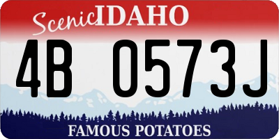 ID license plate 4B0573J