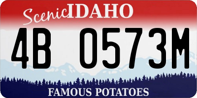 ID license plate 4B0573M