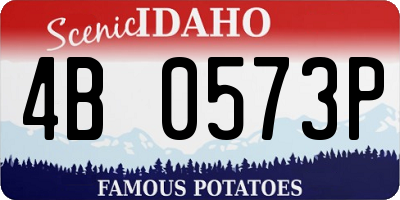ID license plate 4B0573P