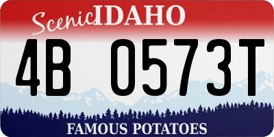 ID license plate 4B0573T