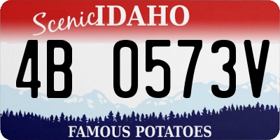 ID license plate 4B0573V