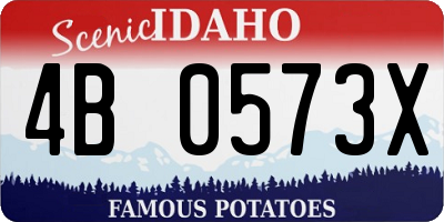 ID license plate 4B0573X