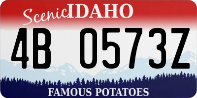 ID license plate 4B0573Z